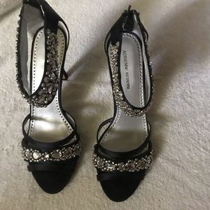Rhinestone and Satin Heels